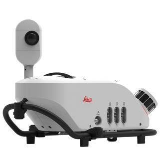 Front view of the Leica Pegasus TRK300, displaying its lightweight and adaptable system design, engineered for efficient long-range mapping and one-person operation.
